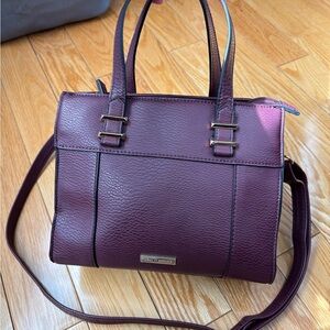 Call It Spring Plum Structured Satchel in Deep Wine